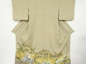 リサイクル　甲斐泰造作　金彩螺鈿松梅に時代人物模様一つ紋色留袖